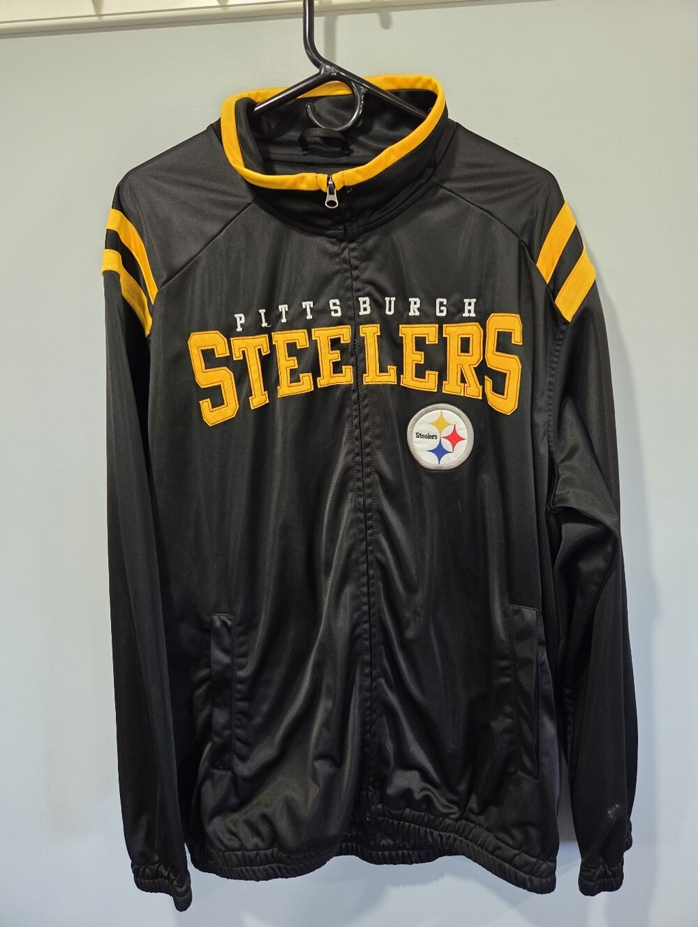 NFL Pittsburgh Steelers Embroidered Zip Up Jacket XXL